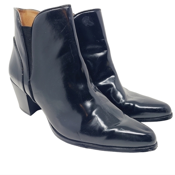 Ann Merino by Bettye Muller | Women's Patent Leather Booties (Size 11M) - Picture 1 of 12